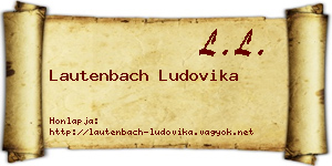 Lautenbach Ludovika névjegykártya